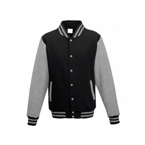 Vestes d'université d'hiver en gros pour enfants et adultes 100% coton blouson bombardier Letterman manches en cuir logo avant-Baseball vierge - Product Image 1