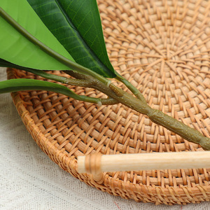 Fleur artificielle de frangipanier Xinchengzhi, 9 feuilles, 9 fleurs, en plastique et soie, pour décoration de mariage et de maison - Product Image 4