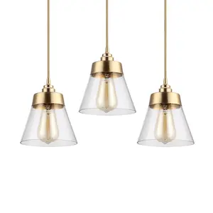 Lampada decorativa moderna in stile nordico per interni lampada a sospensione in vetro dorato