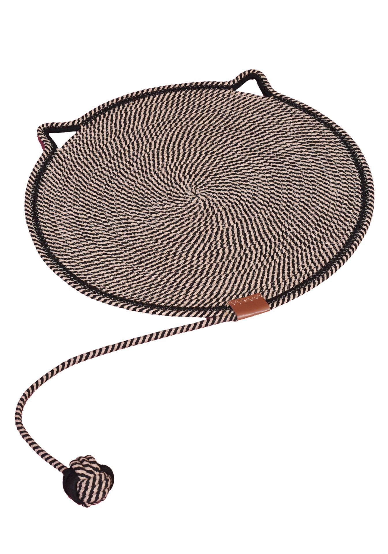 Black toy ball integrated mat