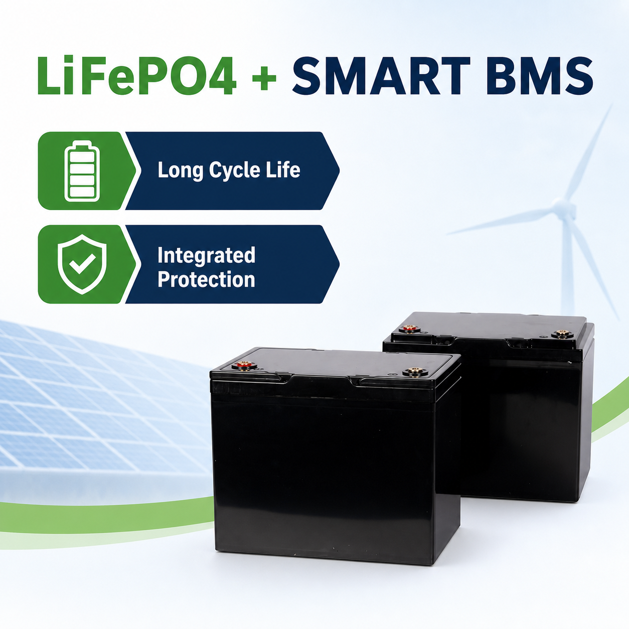 <strong>12V</strong> 100Ah <strong>LiFePO4</strong> <strong>Battery</strong> 6000 Cycles IP65 Rechargeable <strong>Lead</strong> <strong>Acid</strong> Replacement for RV Camper <strong>Solar</strong>