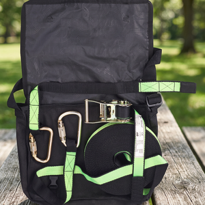 Kit de harnais de sécurité antichute avec corde réglable et mousqueton en métal pour l'entraînement en escalade - Product Image 3