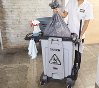 Seau de rangement en plastique industriel à ouverture supérieure Rubbermaid Lebomei, carré, avec ventilation, 87L, pour la collecte des déchets
