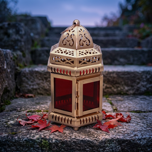 Z7 Large Golden Temple <b>Moroccan</b> Lantern Lamp <b>Decorative</b> Led Wind Lamp Candle Holders Candle Holder <b>Decoration</b> - Product Image 2