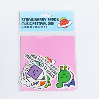 Autocollants en vinyle à thème festif très vendus pour la marque d'événements musicaux, la culture des jeunes, les produits de merchandising et l'expression créative