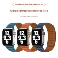 Nouveauté - Bracelet de montre en silicone pour Apple Watch S10 11 46 mm Ultra 49 mm SE 44 mm 42 mm 38 mm - Bracelet magnétique intelligent pour montre connectée
