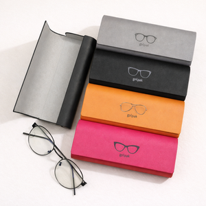 Estuche de Gafas de Sol Magnético de Cuero PU Multicolor con Diseño de Logotipo Personalizado, Caja de Empaque Individual para Gafas - Product Image 1