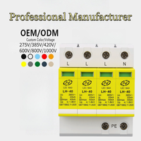 Protector Contra Sobretensiones de Corriente Continua (DC SPD) Personalizado de Fábrica, en Oferta, para Sistemas Solares Industriales, Protección Contra Rayos, AC 4P 40kA T2, Certificado CE
