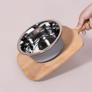 Heavy Duty metallo cibo e ciotola di acqua per l'alimentazione di cani e gatti rimovibile fondo antiscivolo in acciaio inox cane ciotole di Base in gomma - Product Image 4