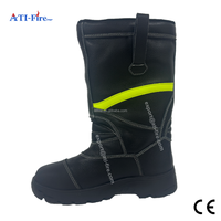 Sepatu Kulit Pemadam Kebakaran ATI-FIRE Premium Bersertifikasi EN15090 Tahan Air Bernapas Perlengkapan Pemadam Kebakaran dan Penyelamatan Penjualan Pabrik