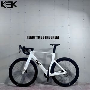 Bicicleta de Carretera Aero de Fibra de Carbono KOZO, Venta Directa de Fábrica, 700C, Shimano 105 7120-24s, Frenos de Disco Hidráulicos, OEM WHL-VORTEX-6810-2 - Product Image 1