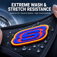 Étiquette de transfert en silicone 3D en relief pour vêtements de sport, résistante au lavage, pour un branding de vêtements de qualité supérieure
