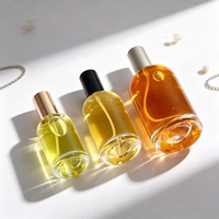 Flacons de parfum ronds en verre de 30 ml/50 ml/100 ml, contenants classiques rechargeables avec bouchon à vis pour cosmétiques/flacon de parfum en verre