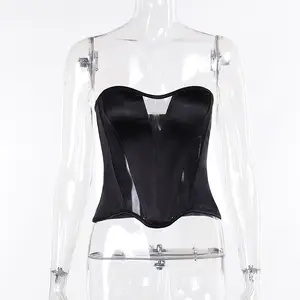 Spring New Sexy And Fashionable Temperament Slim Fit Slim Transparent Waist Top For Women