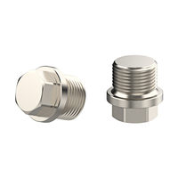 Bouchon à bride hexagonale en acier inoxydable 304 316 bouchon à vis de tuyau bouchon de vidange d'huile bouchon d'étanchéité hydraulique G1/8 M8 M10