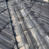 Surface émaillée Clay_roof_tile Tuile à emboîtement Gris