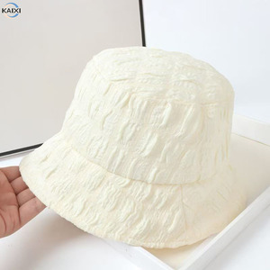 <span class=keywords><strong>Sombreros</strong></span> de cubo de Seersucker finos de verano <span class=keywords><strong>para</strong></span> <span class=keywords><strong>mujer</strong></span>, novedad de <span class=keywords><strong>2022</strong></span>, sombrero de cubo de sombrilla de moda plisado que combina con todo - Product Image 2