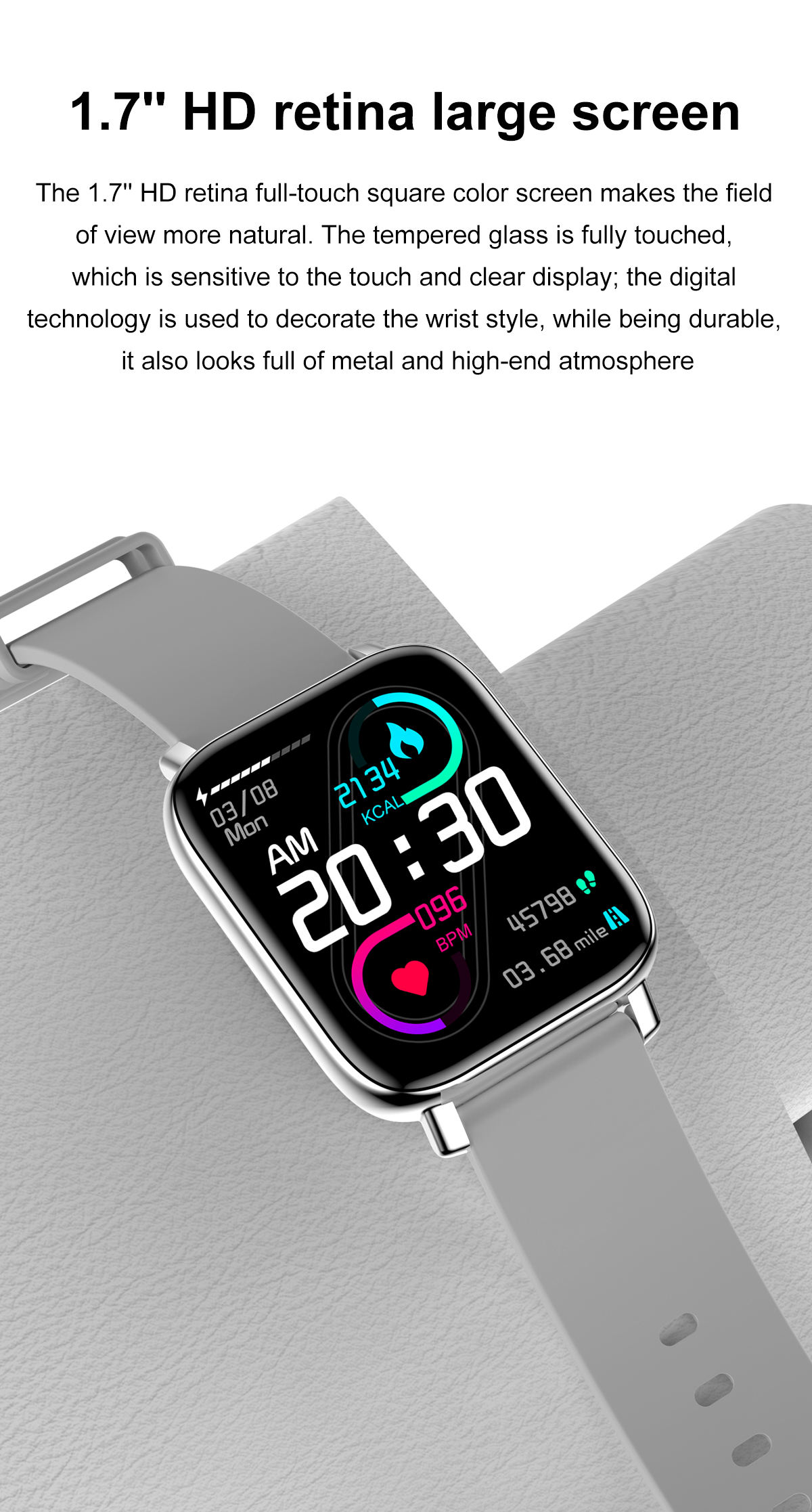 NA1 Smart Watch Blood Pressure Music Monitor Watch