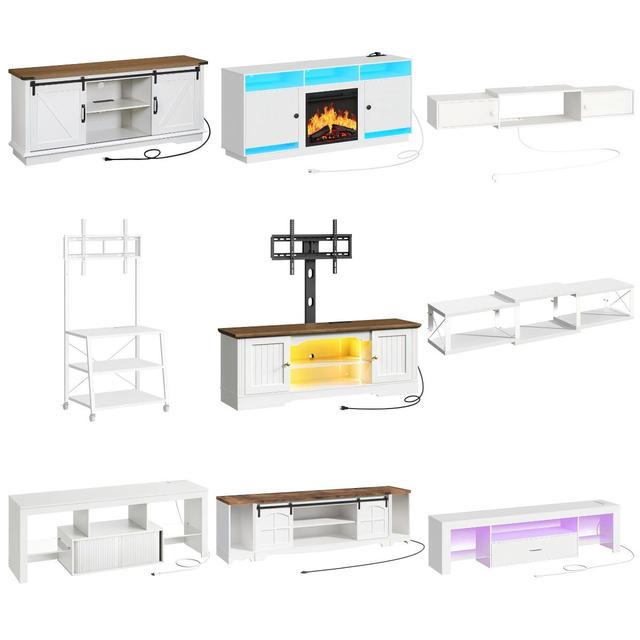 Wholesale White TV Stand, White Television Console Table, White Entertainment Center Unit, White Media Cabinet for Living Room