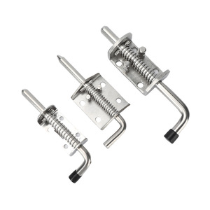 Perno de puerta de resorte de acero inoxidable tipo F, bisagras de superficie chapadas de hierro - Product Image 3