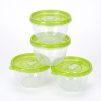 Boîte de rangement des aliments pour micro-ondes, 4 pièces, emballage plastique, bento boîte à déjeuner