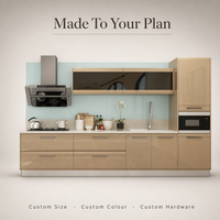 Ensemble de meubles de cuisine modulaires en bois massif sur mesure, design moderne, charnières à fermeture douce, résistant à l'humidité, laque MDF