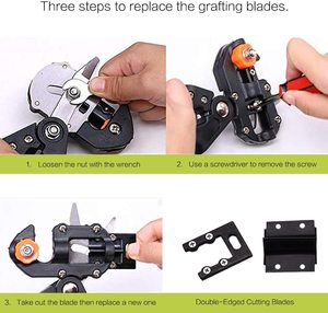 <strong>2</strong>-in-<strong>1</strong> DIY Fruit Tree Grafting Tools <strong>Pruner</strong> Kit V-Graft Omega and U with Grafting Tapes Included - Product Image 3