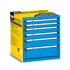 Fami Master Key Comfort <b>Drawer</b> Cabinet <b>6</b> <b>Drawers</b> 714x726x800 Mm Blue Ral5012 Tool Storage - Product Image 2