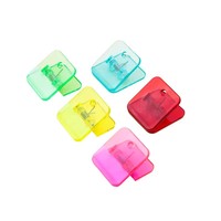 Clips carrés en plastique transparent colorés, 50 pièces, classeur polyvalent pour documents, scellage des aliments, papeterie scolaire et de bureau