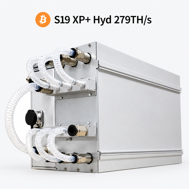 Factory Direct Antminer S19 XP+ Hyd 279TH/s SHA-256 Hydro Cooling ASIC Miner 5301W Bitcoin Mining Machine