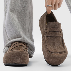 Nouvelle Collection Printemps 2026 – Mocassins Homme Style Britannique à Enfiler avec Boucle – Chaussures Décontractées Rétro en Cuir Tendance et Confortables - Product Image 1