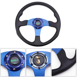 Volant de course RASTP 13,38 pouces à 3 branches en cuir PU pour jeux de voiture et karting - Product Image 5
