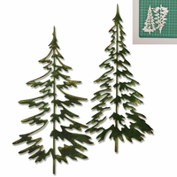 AAGU 2 pièces/ensemble, matrices de découpe en métal pour sapin de Noël, modèles pour scrapbooking, fabrication de cartes, découpe de formes métalliques pour les fêtes