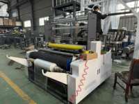 Machine d'extrudeuse de film soufflé ABA HDPE LDPE PE Machine de soufflage de film plastique ABA rotative à traction verticale