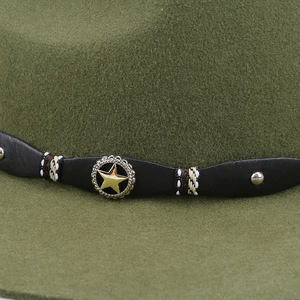 Bandas de sombrero de vaquero de diseño personalizado Cinturones de sombrero occidental étnico Bandas de sombrero turquesa de vaquera rural - Product Image 6