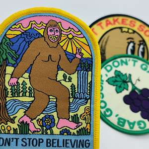 カスタムエコフレンドリー100%刺繍ロゴ刺繍パッチOEMソフト刺繍バッジ織りアイロン接着フラワーパッチ - Product Image 3