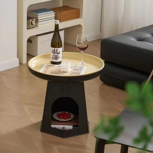 Creamy <b>Cat</b> Shaped Coffee Table Round Plastic Storage For Living Room Home Use Small Apartment Pet Shop - Product Image 4