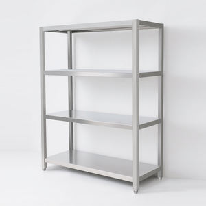 رفوف متعددة الطبقات من الفولاذ المقاوم للصدأ مخصصة، قوية ومتينة، مناسبة للمستودعات والمطابخ والتخزين البارد والأقبية - Product Image 5