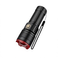 Mini Linterna de Alta Luminosidad para Exteriores, Compacta, con Función de Zoom, Recargable por Tipo-C, Batería de Larga Duración, Aleación de Aluminio