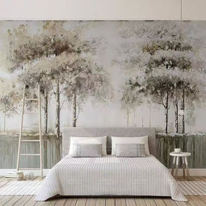 Décoration murale personnalisée 3D murale plante fleur florale tissu non tissé pour <span class=keywords><strong>plafond</strong></span> liège tissu d'herbe naturel <span class=keywords><strong>papier</strong></span> peint peinture - Product Image 4