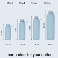 Botella de Agua Deportiva Personalizada con Impresión UV, Termo de Acero Inoxidable de 500 ml con Correa