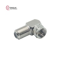 Adaptateurs RF coaxiaux TL Brand BA123 Plug Jack vers F 75 Ohms BA1-23, à angle droit, à suspendre librement en ligne