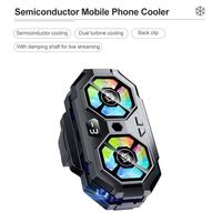 Kipas Pendingin Ponsel Ganda Baru dengan Layar Digital, Radiator Pendingin Ponsel Universal, Klip Belakang Universal, Pendingin Game