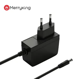 Adaptateur 100-240V AC EU socket 9V DC Output 0.5A centre négatif 5.5/2.1mm dc jack power adapter pour pédales de guitare avec sécurité EU