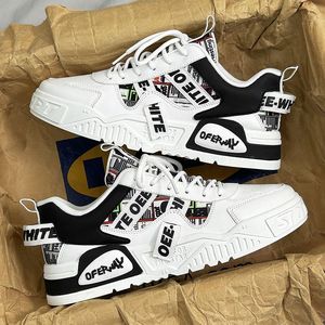 Zapatillas Blancas a Cuadros con Cordones para Hombre - Transpirables para Primavera e Invierno, Nueva Tendencia 2026, Zapatillas Deportivas y de Ocio con Suela Gruesa - Product Image 6