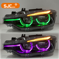 Feux avant laser RGB SJC pour BMW Série 3 F30, plug-and-play, 2013-2019, accessoires auto, contrôle par application, fabricant