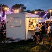 Conteneur de vente de hot-dogs vintage, camion de restauration rapide, remorque pour snacks, traiteur, barbecue, café, crème glacée