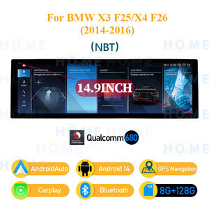 Autoradio Android 14 Carplay Android Auto Navigation pour <span class=keywords><strong>BMW</strong></span> <span class=keywords><strong>BMW</strong></span> X3 F25 <span class=keywords><strong>X4</strong></span> F26 G01 G02 G08 2011-2019 - Lecteur multimédia vidéo - Product Image 6