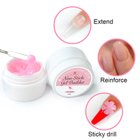 Gel UV Constructeur Transparent, Blanc, Rose pour Extension d'Ongles DIY – Gel Constructeur Antiadhésif