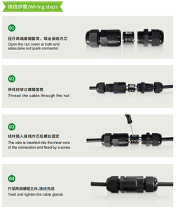 M20 nouveau connecteur droit <span class=keywords><strong>professionnel</strong></span> connecteur de câble d'éclairage LED extérieur 4P Offre Spéciale Tunnel lumières joint de câble. - Product Image 6